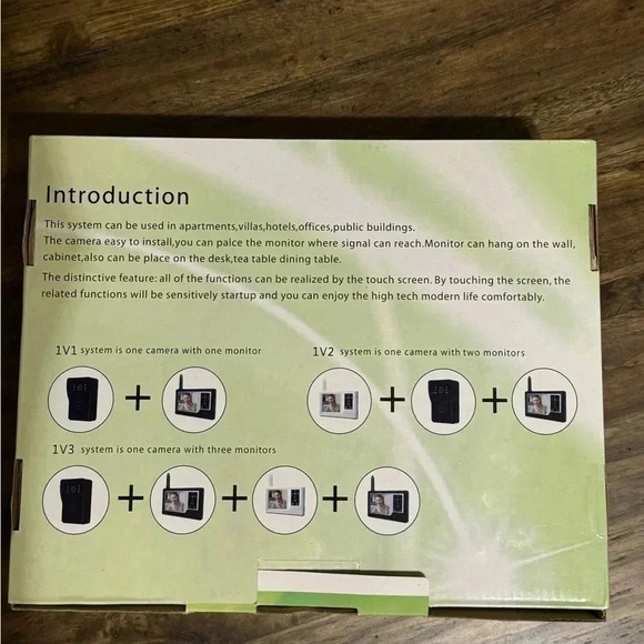 💥Wireless Video Door Phone Intercom/Door Bell Digital/2 Color Monitors/Security - Picture 2 of 15